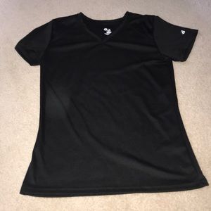 Black athletic shirt